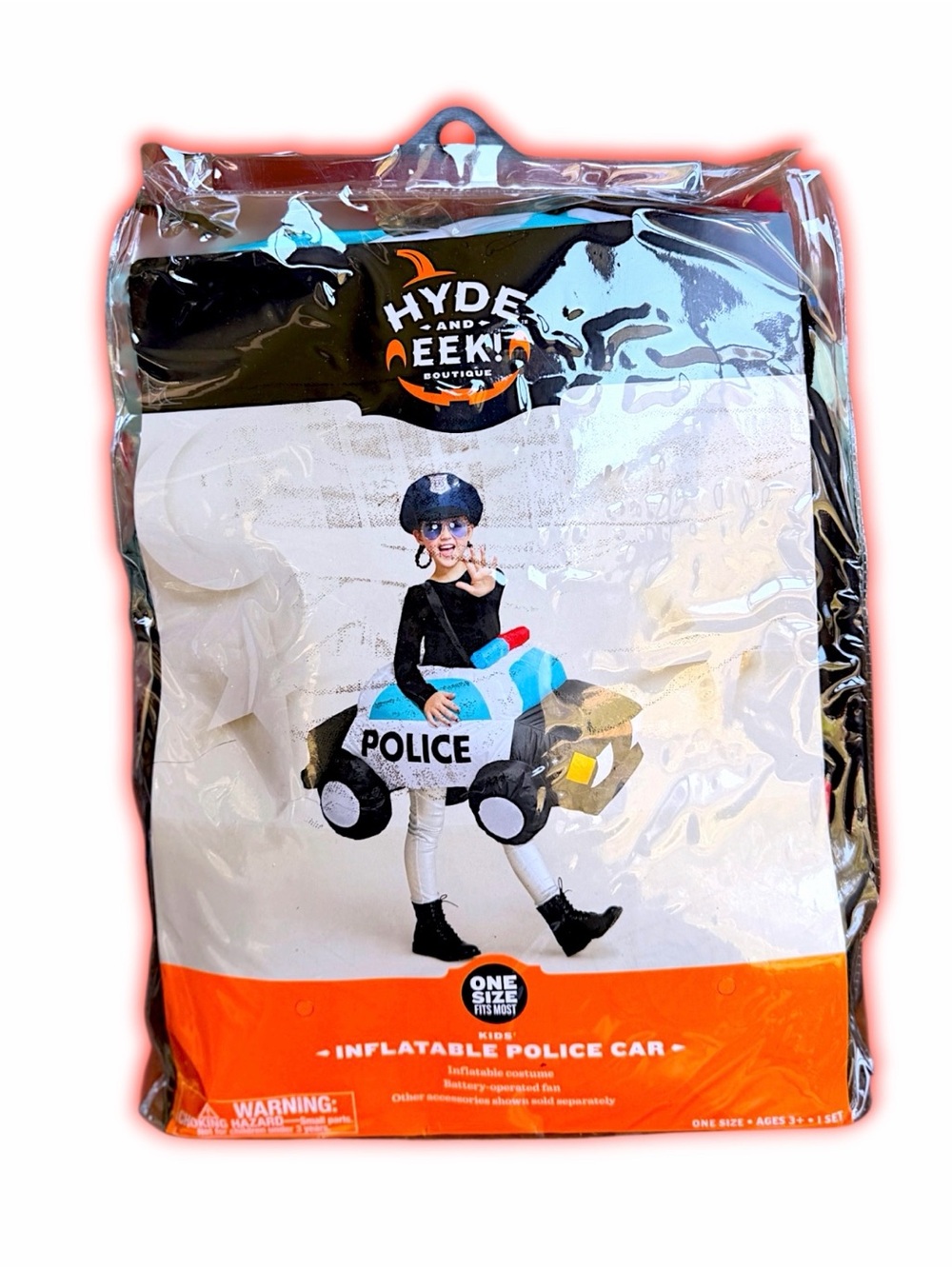 Kids Inflatable Police Car Halloween Costume One Size Hide & Eek Boutique NWT